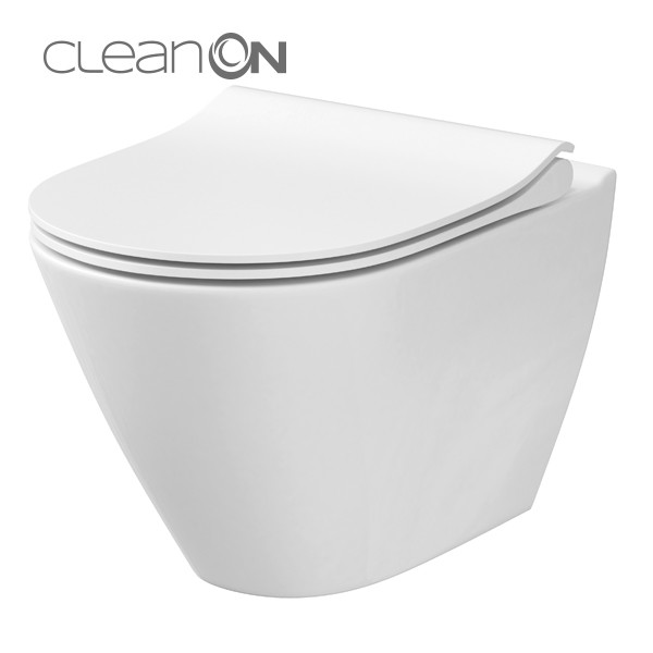 Závesné WC Cersanit CITY oval CleanOn SET s doskou